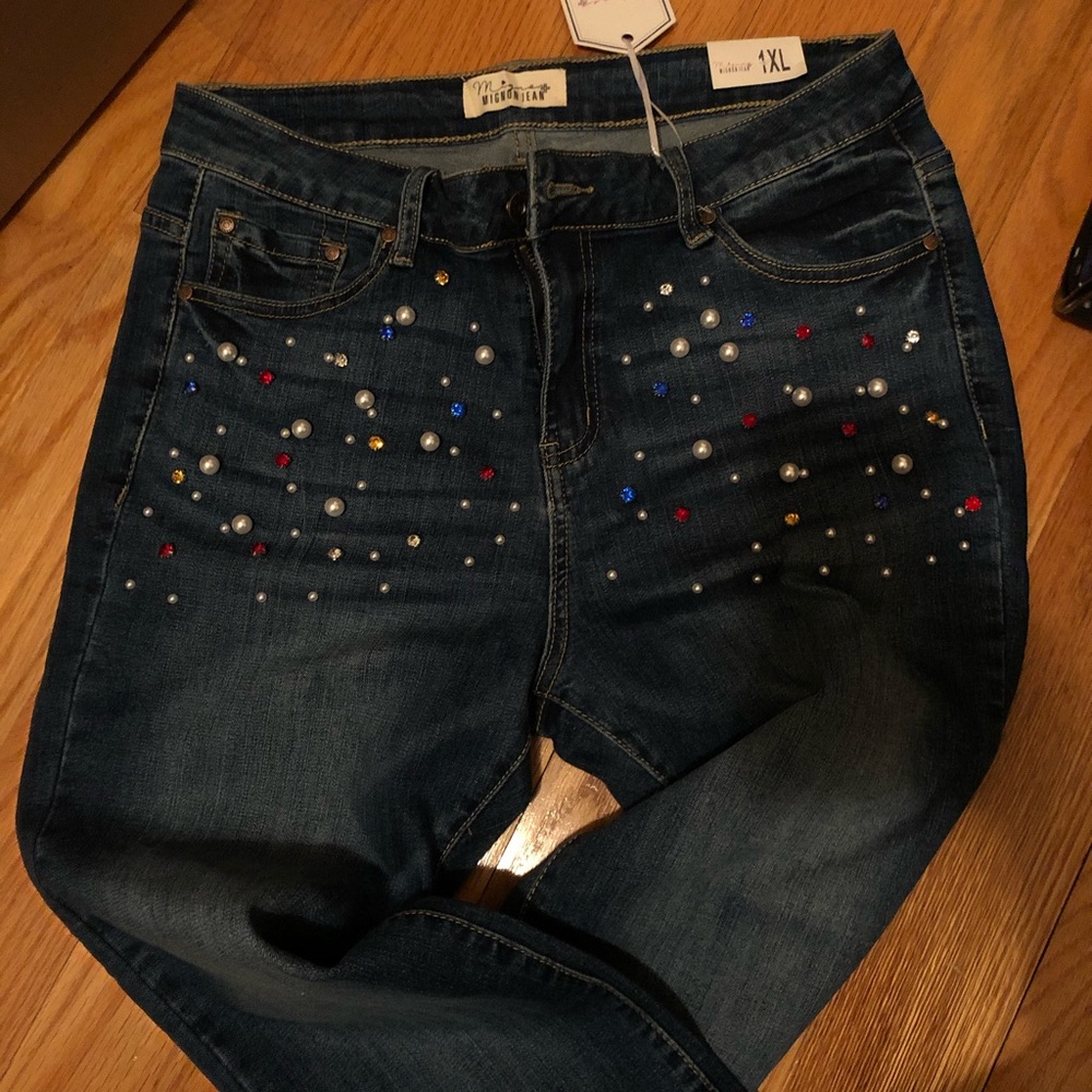 Beaded Jeans